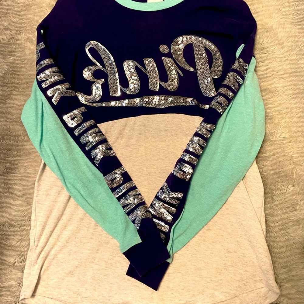 Victoria secret pink jersey with sequin.